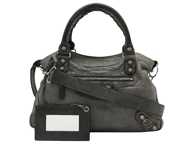 Balenciaga City Green Leather  ref.1553123
