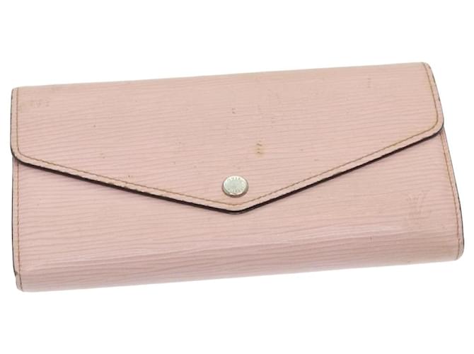 LOUIS VUITTON Epi Carteira Sarah Wallet Rose claire M61394 LV Auth am6575 Couro  ref.1553232