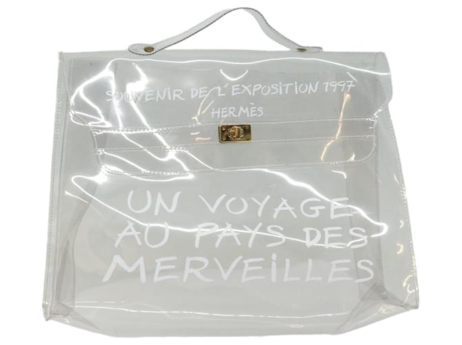 Hermès HERMES Vinyl Kelly Hand Bag Vinyl Clear Auth 82818 Polyurethane  ref.1553293