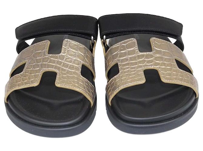 Hermès HERMES Flats T.EU  Leather Black