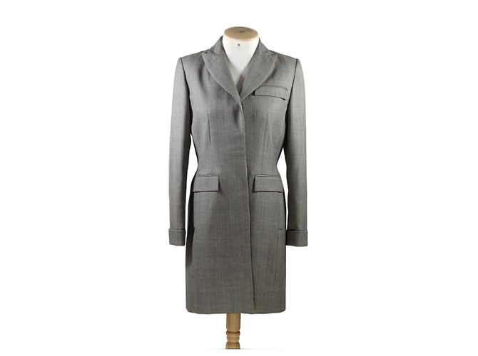 Abrigo de lana Oscar de la Renta gris