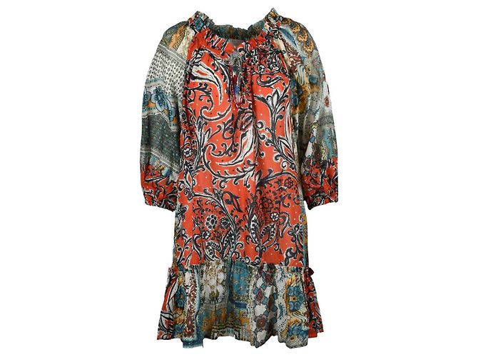 Autre Marque Vestido mini Anjuna de algodón Multicolor