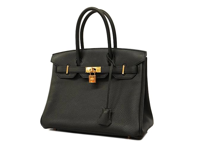 Sac à main Hermès Birkin 30 en cuir Togo noir  ref.1553628