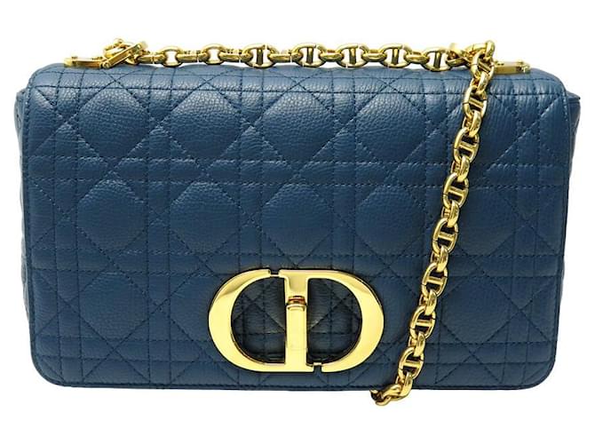 NEUF SAC A MAIN CHRISTIAN DIOR CARO MEDIUM 30 MONTAIGNE M9242UWHC HAND BAG Cuir Bleu Marine  ref.1553669