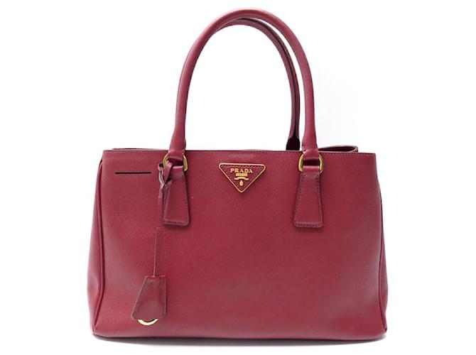 SAC A MAIN PRADA BN1874 CABAS GRAND GALLERIA CUIR SAFFIANO ROUGE HAND BAG  ref.1553680