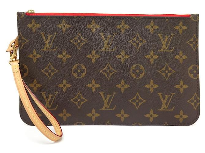 NINE LOUIS VUITTON POUCH FOR NEVERFULL MONOGRAM CANVAS BAG Brown Cloth  ref.1553687