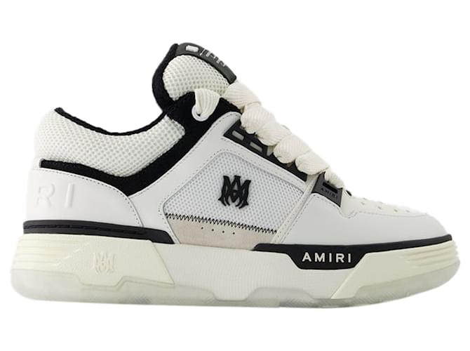 【AMIRI】女性 MA-1 SNEAKERS スニーカー AWFOSR1012 Ma-1 Sneakers - Amiri - Leather - White/Black Pony-style
