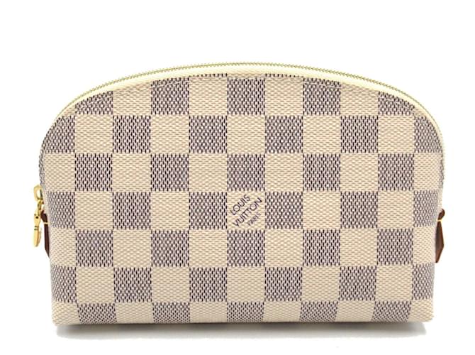 Louis Vuitton Pochette Tick Pouch Bag White Cloth Plastic  ref.1554183