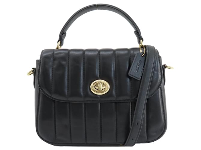 Bolsa Coach C1558 Marley Preto Couro  ref.1554275