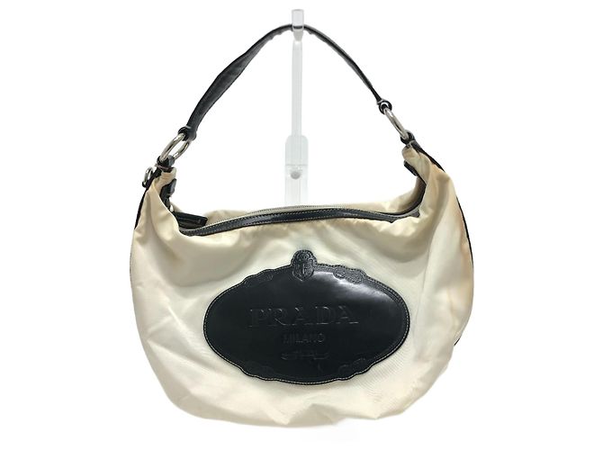 Prada White Cloth Shoulder Bag
