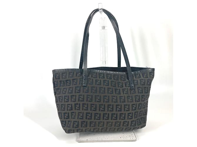 Fendi Zucchino FF Logo Tote Bag Brown  ref.1554482