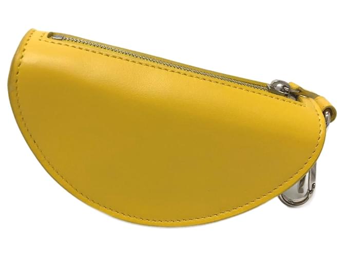 Fendi 7AR706 Taco Motif Bag Charm Yellow Leather  ref.1554508