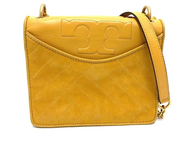 Borsa a spalla in pelle gialla Tory Burch Giallo  ref.1554524