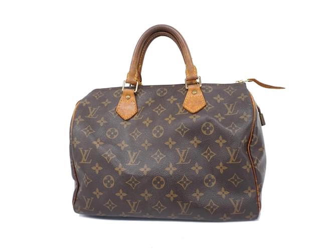 Borsa Louis Vuitton Monogram Speedy 30 Marrone  ref.1554542