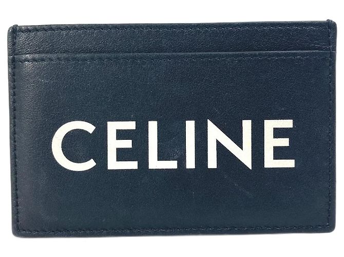 Céline Celine Black Leather Card Case