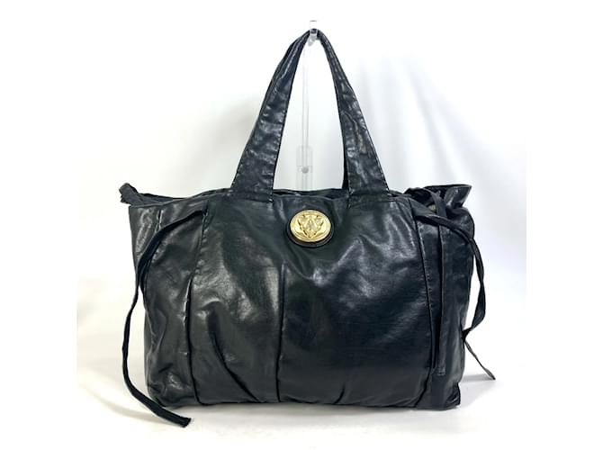 Sac fourre-tout en cuir noir Gucci  ref.1554579