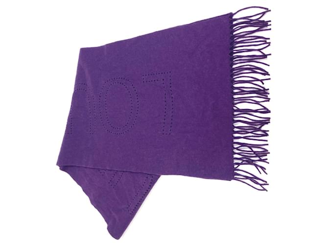 Louis Vuitton Purple Fringe Scarf  ref.1554583