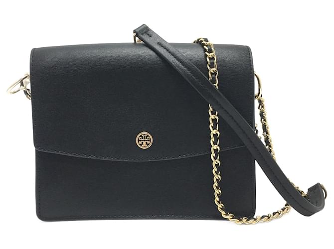 Sac à épaule en cuir noir Tory Burch  ref.1554628