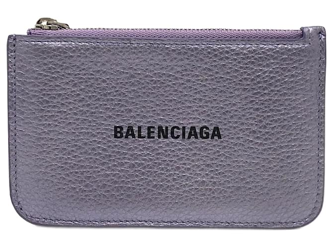 Monedero de cuero púrpura Balenciaga  ref.1554642