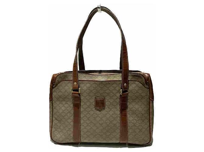 Céline Borsa a mano Celine Macadam MO7 Marrone Beige Pelle Plastica  ref.1554646