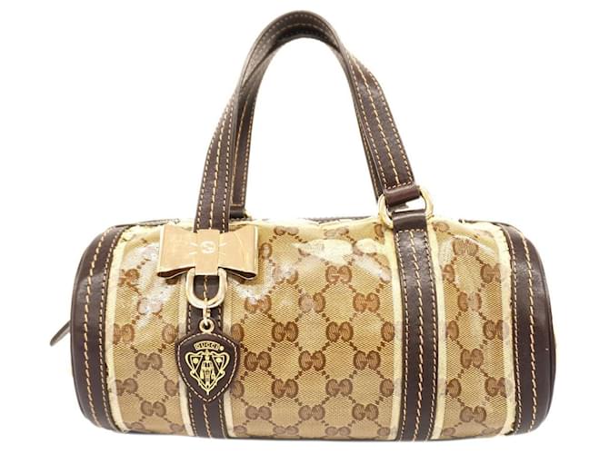 Gucci Handbag GG Crystal 181485 Brown Cloth ref.1554675