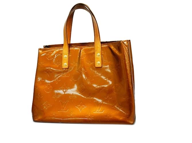 Borsa Louis Vuitton Vernis Reed PM Bronzo  ref.1554746