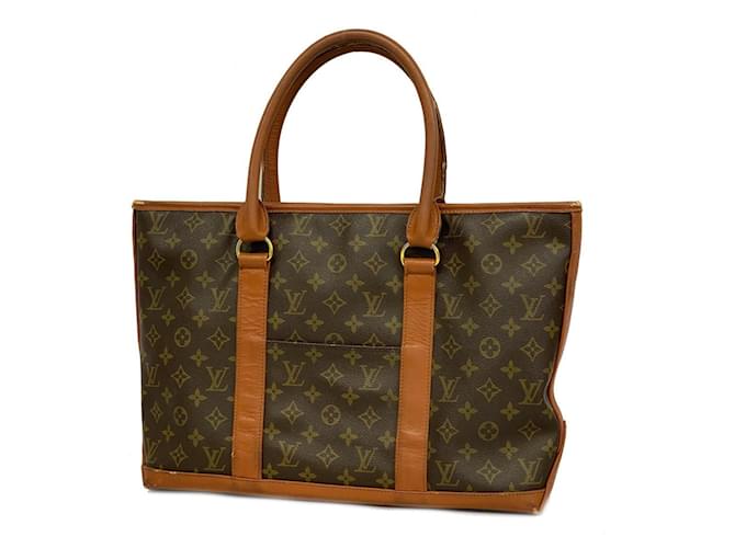 Borsa Tote Monogram Louis Vuitton Marrone Pelle verniciata  ref.1554748