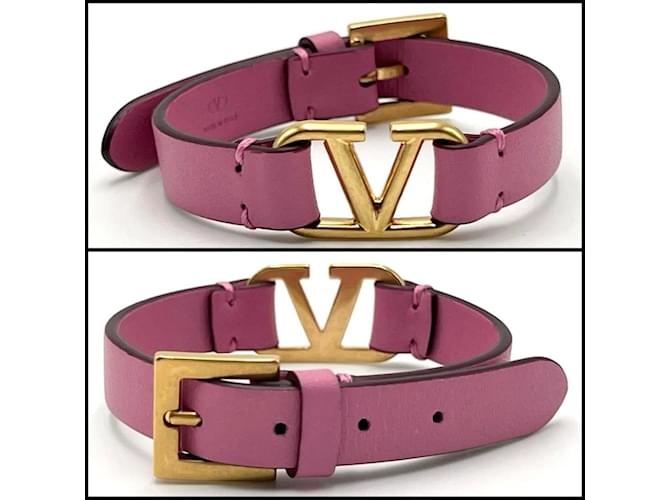 Bracciale charm V Logo Signature donna Valentino Garavani Pelle Metallo  ref.1554759