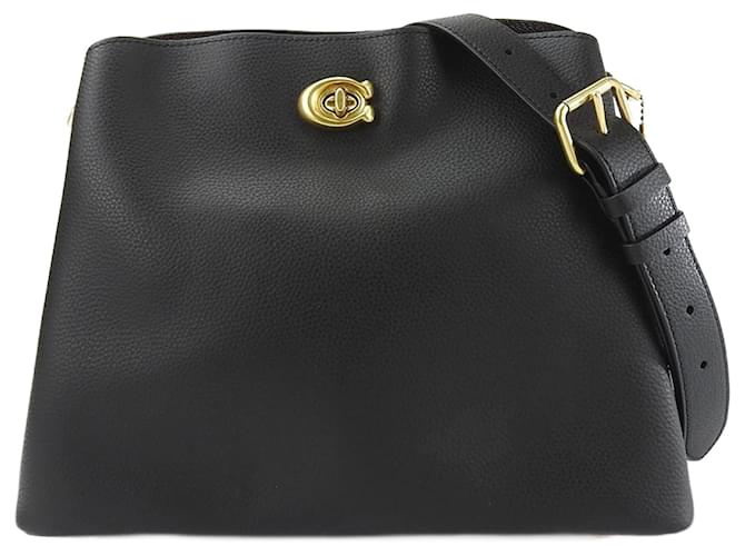 Borsa a spalla in pelle nera Coach Nero  ref.1554768