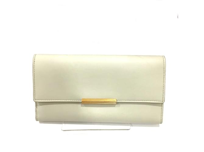 Portafoglio Lungo Bottega Veneta Bianco Pelle  ref.1554801