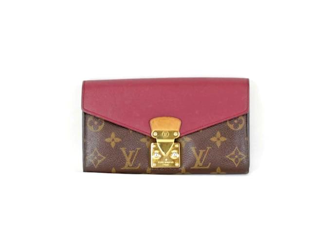 Portefeuille Pallas Long de Louis Vuitton Cuir Cuir vernis Toile Marron Monogramme  ref.1554810