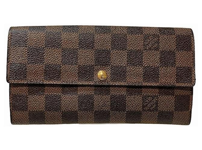 Portafoglio Sarah Damier Louis Vuitton Marrone  ref.1554830