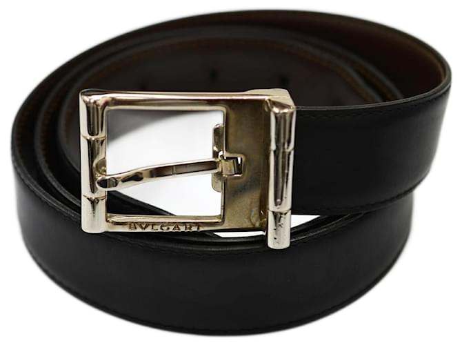 Bulgari Bvlgari Reversible Men s Belt 14402 Brown Black ref.1554927 Joli Closet