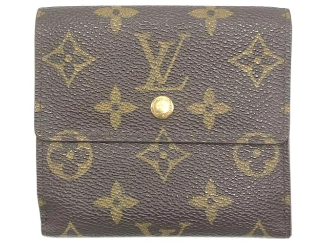 Portafoglio pieghevole Monogram Louis Vuitton Marrone Pelle verniciata  ref.1554930