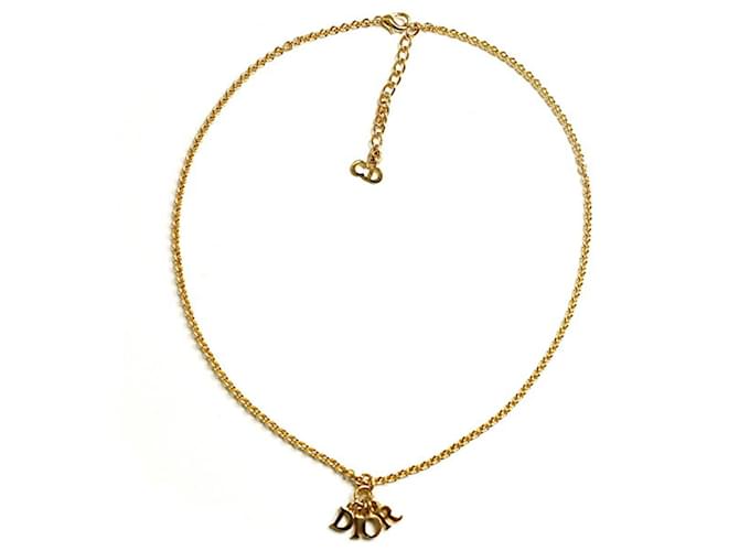 Pendente collana Christian Dior CD Charm firmato D'oro Metallo  ref.1554995