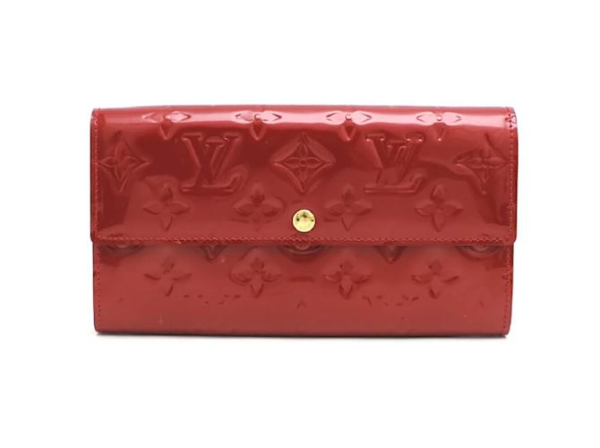 Louis Vuitton Portefeuille Sarah Coin Purse Red Patent leather  ref.1555092