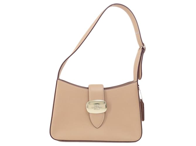 Bolsa de Ombro Eliza CP004 da Coach Bege Couro  ref.1555139