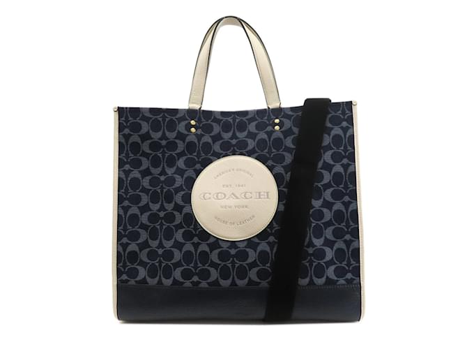 Bolso Tote Signature C2827 de Coach Azul Lienzo  ref.1555140