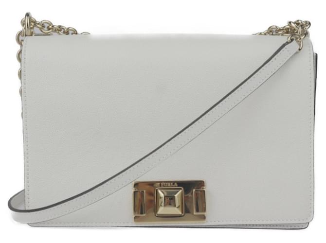 Furla MIMI MINI CROSSBODY Shoulder Bag White Leather  ref.1555247