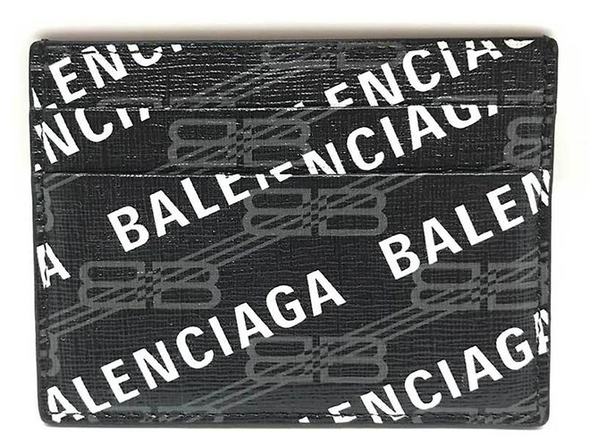 Balenciaga Black Leather Card Case