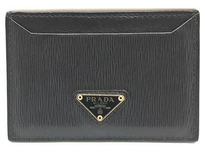 Prada Black Leather Card Case  ref.1555262