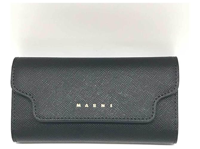 Marni Black Leather Keycase  ref.1555263