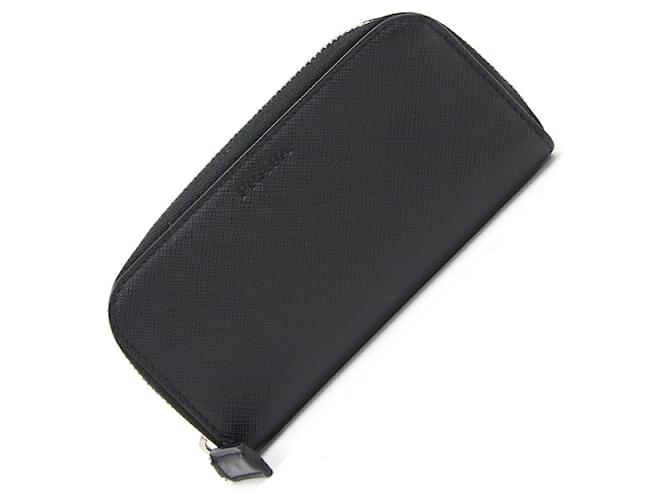 Prada Black Leather 6-Key Case  ref.1555296