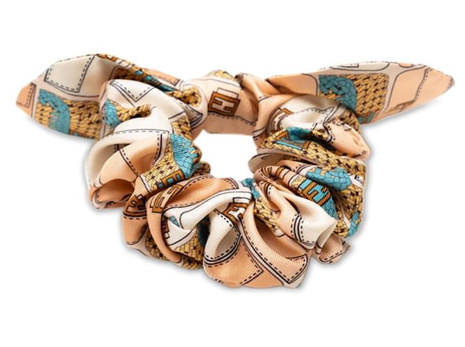 Fendi Pink Scrunchie Fendi Zucca Scrunchie Hair Tie Set Brown