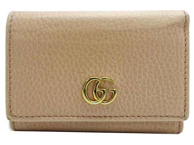 Portefeuille compact Gucci GG Marmont Cuir Rose  ref.1555402