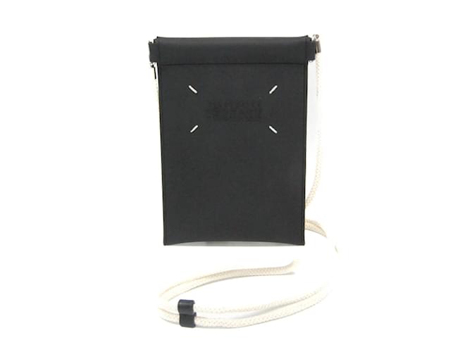 Maison Martin Margiela Maison Margiela Mobile Pouch S35UI0538 Shoulder Bag Black Leather Rubber  ref.1555410