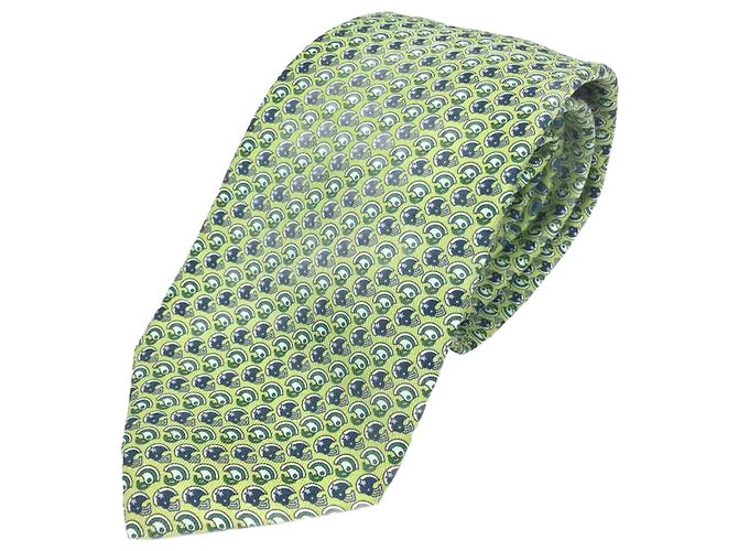 Silk In Hermès Hermes Green Silk Cravat