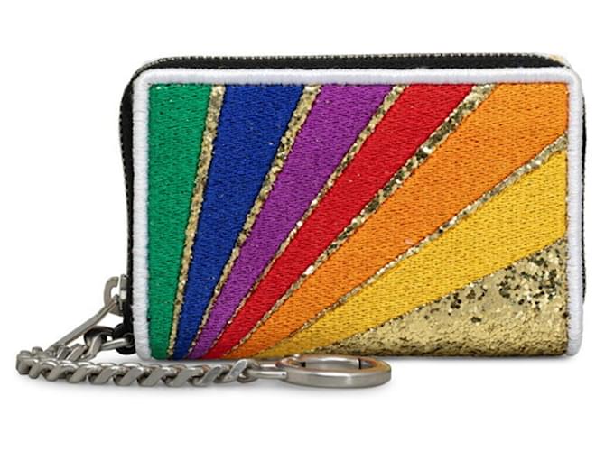 Saint Laurent Rainbow Coin Case Multiple colors Cloth  ref.1555459