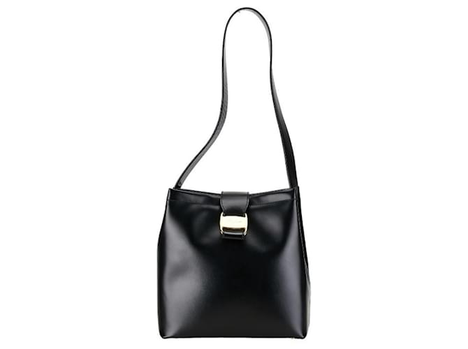 Salvatore Ferragamo Vara Handbag Black Leather  ref.1555467