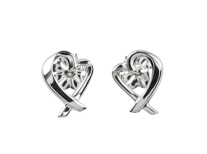 Boucles d'oreilles en forme de cœur Loving de Tiffany & Co. Argent  ref.1555473